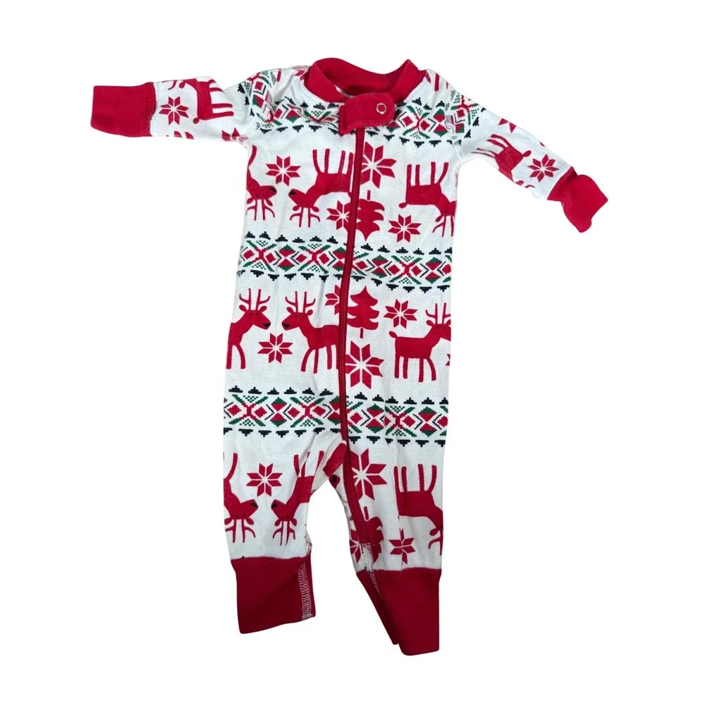 Hanna Andersson deer fair isle print pajama one‎ piece